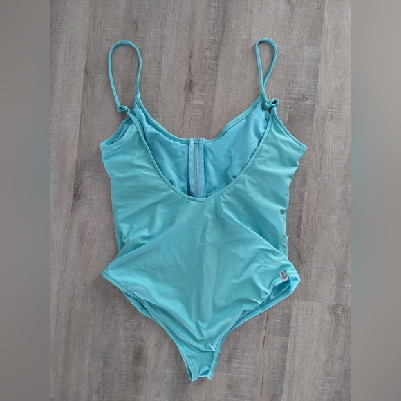 Body Glove Skyler Zip Front Seafoam Bathing Suit Swimsuit 1pc One Piece Swimwear - Picture 3 of 6